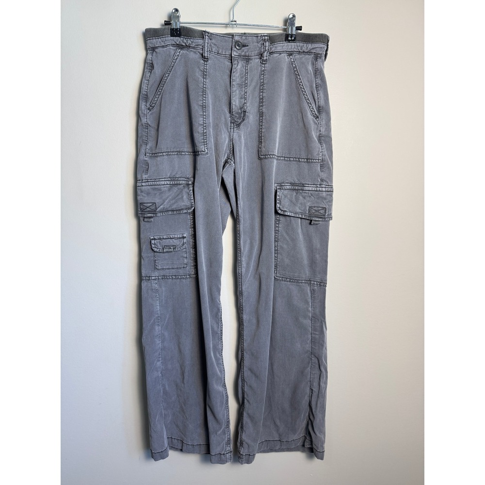 American Eagle Womens Dark Gray Cargo Pants 6 Slouchy Baggy Utility Streetwear
